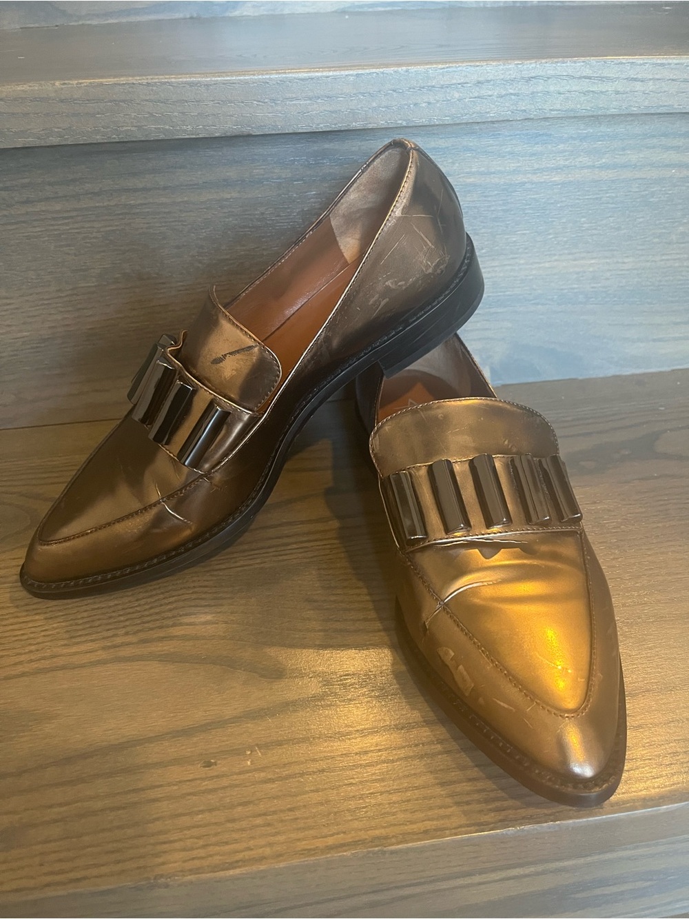 Aquatalia Metallic Bronze Women’s Flats Size 7.5